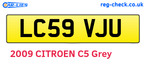 LC59VJU are the vehicle registration plates.
