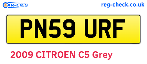 PN59URF are the vehicle registration plates.