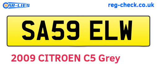 SA59ELW are the vehicle registration plates.