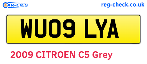 WU09LYA are the vehicle registration plates.