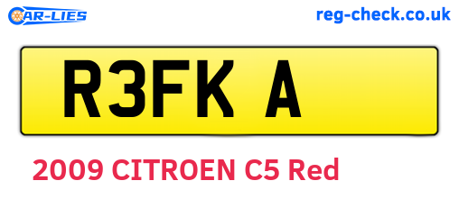 R3FKA are the vehicle registration plates.