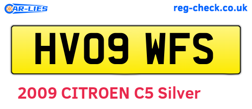 HV09WFS are the vehicle registration plates.