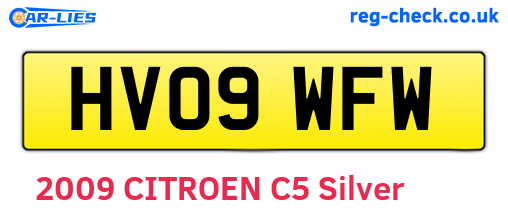 HV09WFW are the vehicle registration plates.
