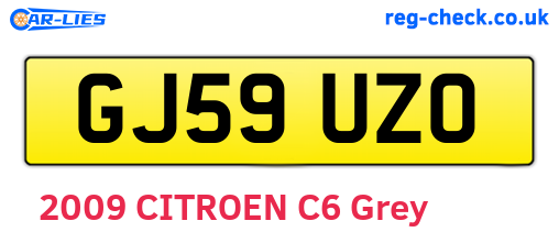 GJ59UZO are the vehicle registration plates.