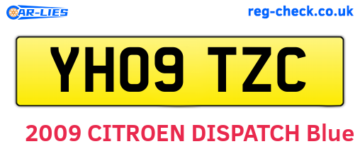YH09TZC are the vehicle registration plates.