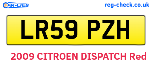 LR59PZH are the vehicle registration plates.