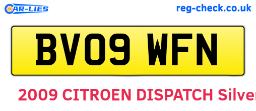 BV09WFN are the vehicle registration plates.