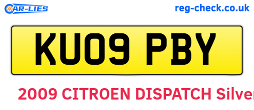 KU09PBY are the vehicle registration plates.