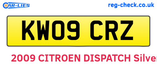 KW09CRZ are the vehicle registration plates.
