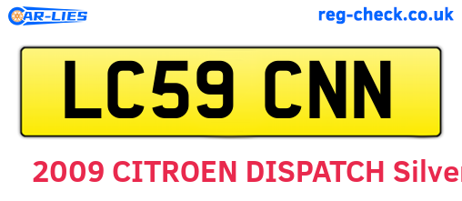 LC59CNN are the vehicle registration plates.