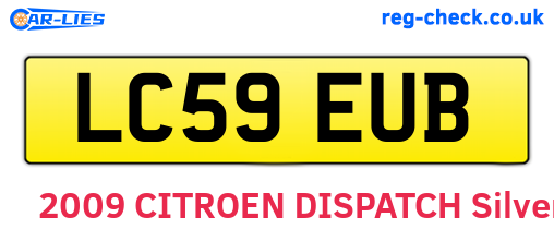 LC59EUB are the vehicle registration plates.