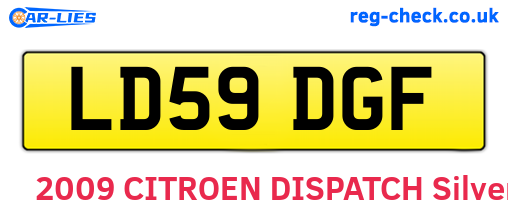 LD59DGF are the vehicle registration plates.