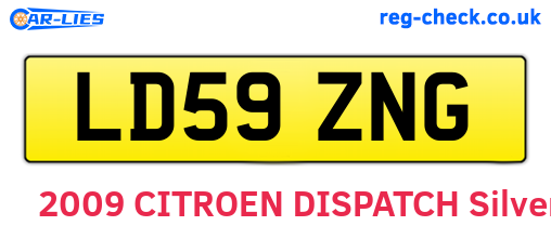 LD59ZNG are the vehicle registration plates.