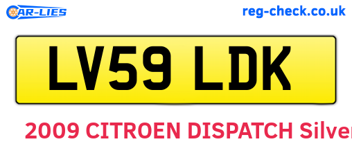 LV59LDK are the vehicle registration plates.