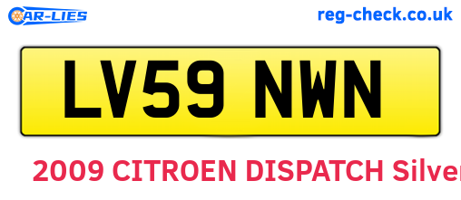 LV59NWN are the vehicle registration plates.