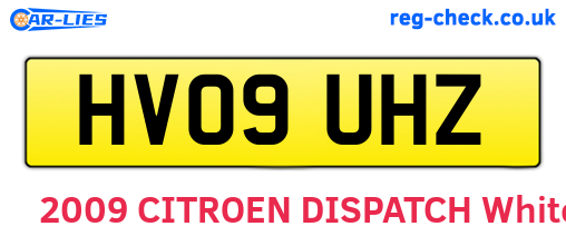 HV09UHZ are the vehicle registration plates.