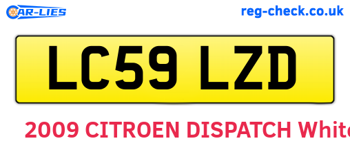 LC59LZD are the vehicle registration plates.