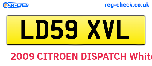 LD59XVL are the vehicle registration plates.