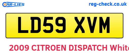 LD59XVM are the vehicle registration plates.