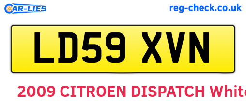 LD59XVN are the vehicle registration plates.