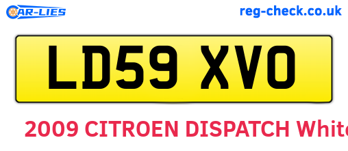 LD59XVO are the vehicle registration plates.
