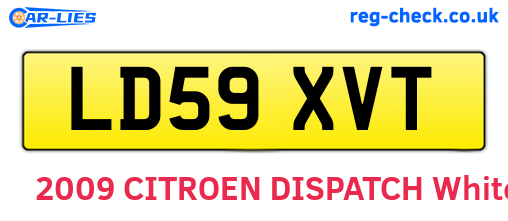 LD59XVT are the vehicle registration plates.