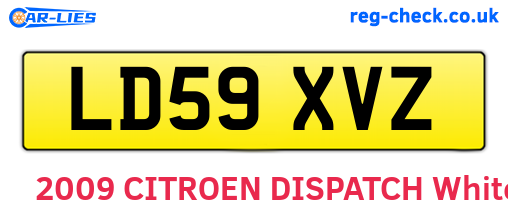 LD59XVZ are the vehicle registration plates.