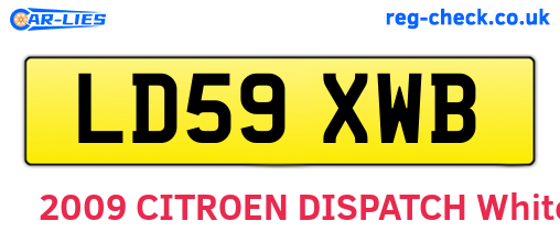 LD59XWB are the vehicle registration plates.