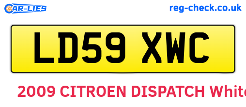 LD59XWC are the vehicle registration plates.