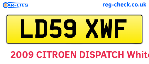 LD59XWF are the vehicle registration plates.