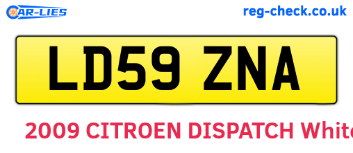 LD59ZNA are the vehicle registration plates.