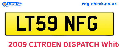 LT59NFG are the vehicle registration plates.
