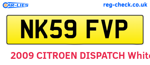 NK59FVP are the vehicle registration plates.