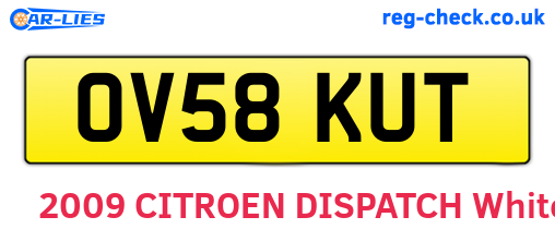 OV58KUT are the vehicle registration plates.