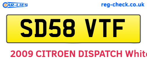 SD58VTF are the vehicle registration plates.