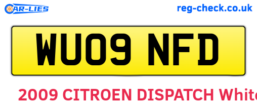 WU09NFD are the vehicle registration plates.