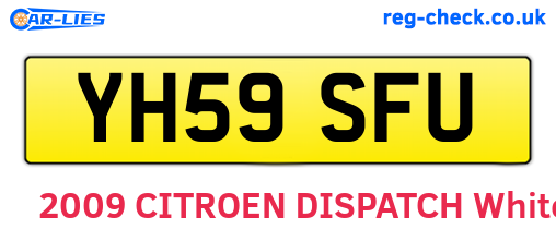 YH59SFU are the vehicle registration plates.