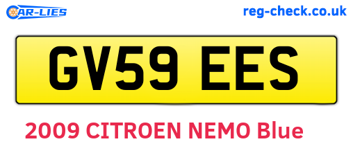 GV59EES are the vehicle registration plates.
