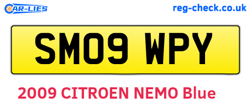 SM09WPY are the vehicle registration plates.