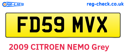 FD59MVX are the vehicle registration plates.