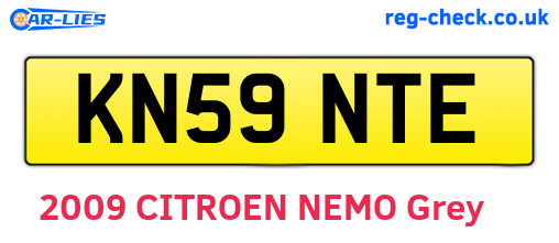 KN59NTE are the vehicle registration plates.