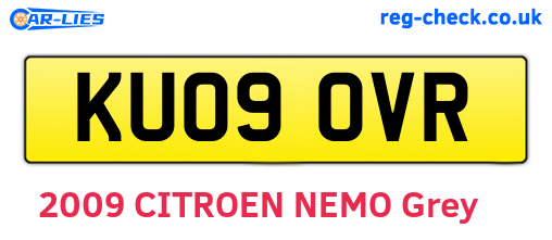 KU09OVR are the vehicle registration plates.