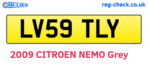 LV59TLY are the vehicle registration plates.