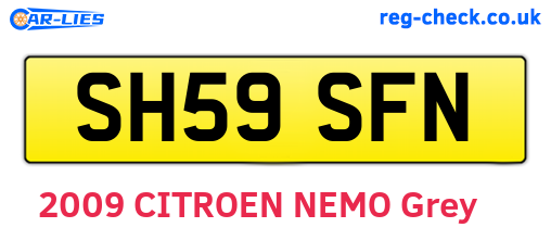 SH59SFN are the vehicle registration plates.