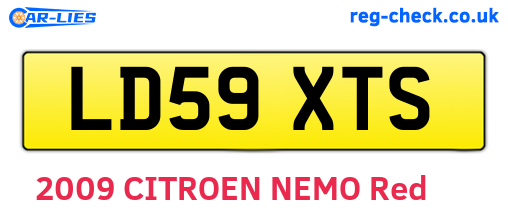 LD59XTS are the vehicle registration plates.