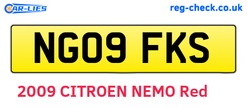 NG09FKS are the vehicle registration plates.