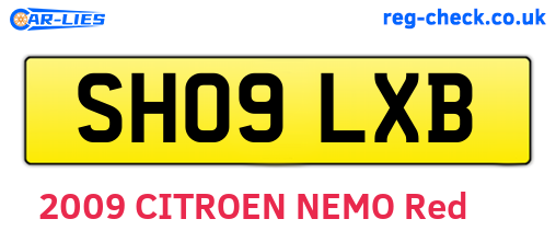 SH09LXB are the vehicle registration plates.