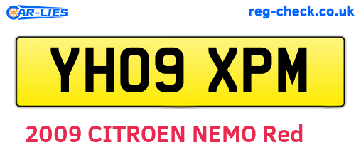 YH09XPM are the vehicle registration plates.