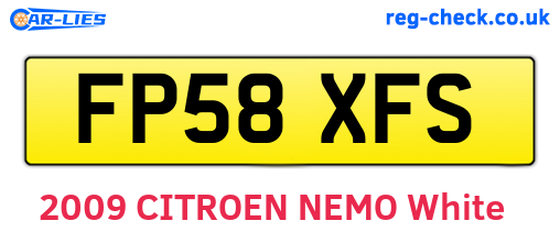 FP58XFS are the vehicle registration plates.