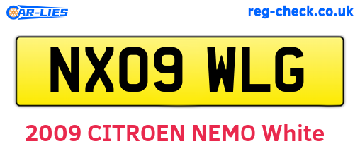 NX09WLG are the vehicle registration plates.